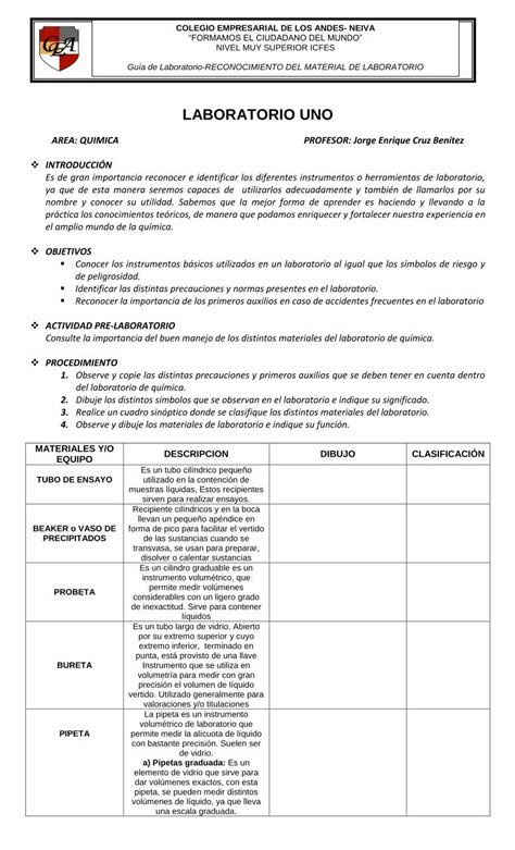 PDF LABORATORIO UNO PDF fileConocer los instrumentos básicos