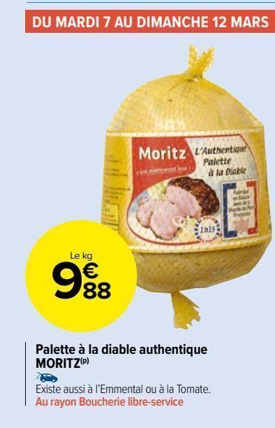 Promo Palette à la diable authentique moritz chez Carrefour Market