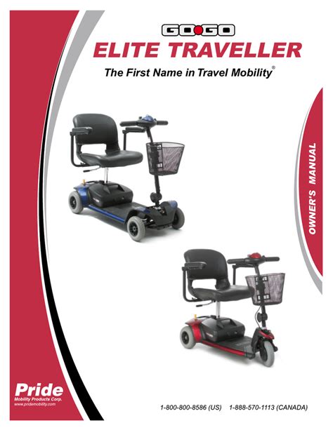 Pride Mobility Go Go Elite Traveller Owner S Manual Manualzz