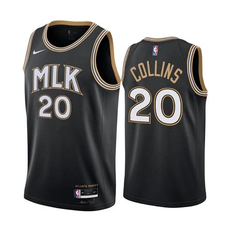 John Collins Atlanta Hawks 2020-21 Collins MLK City Jersey honor Dr ...