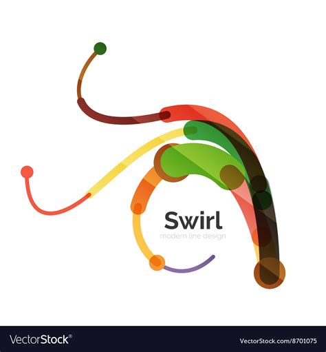 Swirl circle logo Royalty Free Vector Image - VectorStock