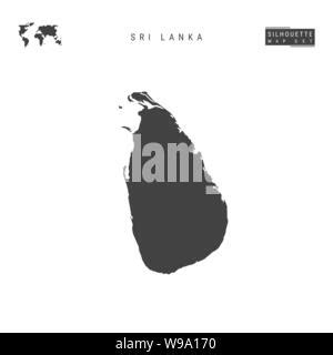 Mapa de Sri Lanka Esquema Silueta de Sri Lanka mapa ilustración