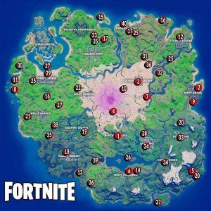 Fortnite Carte Map Complete Personnages A Collectionner Kill The Game