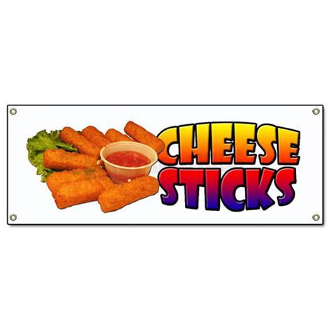 Signmission 48 X 120 In Cheese Sticks Banner Sign Mozzarella