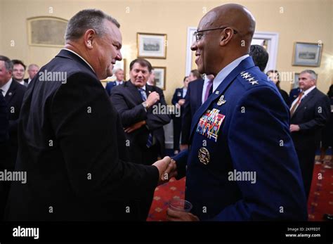 Air Force Chief Of Staff Gen Cq Brown Jr Speaks With Sen Jon Tester