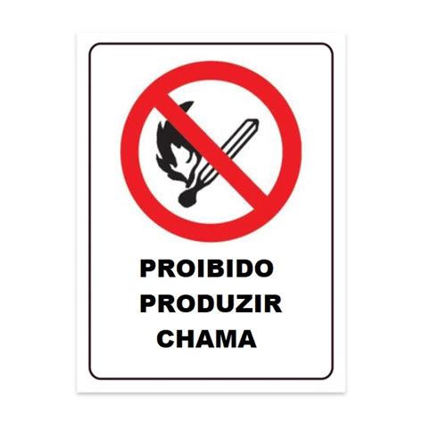 Placa P Proibido Produzir Chama Protecci N Shopping On Line