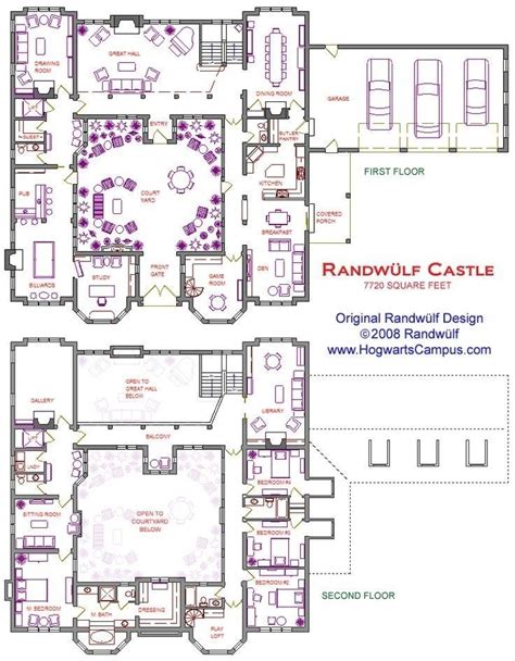 15 Beautiful Tiny Castle House Plans | Castle house plans, Courtyard ...