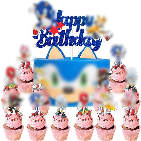 Buy Cake Topper Pcs The Hedgehog Cake Topper Happy Birthday Cake