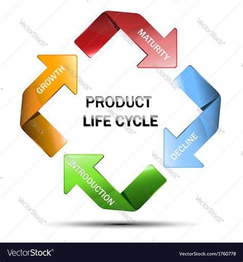 Diagram Of Product Life Cycle Royalty Free Vector Image