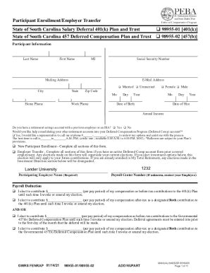 Fillable Online Staff Bjhchs Org Scdcp Enrollment Form Dbparticipant