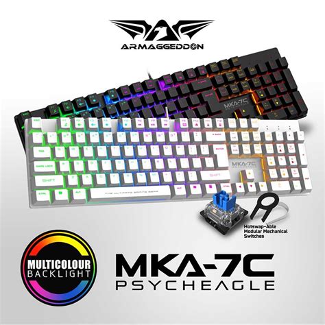 Jual Keyboard Mechanical Gaming Armaggeddon Mka C Psycheagle Blue