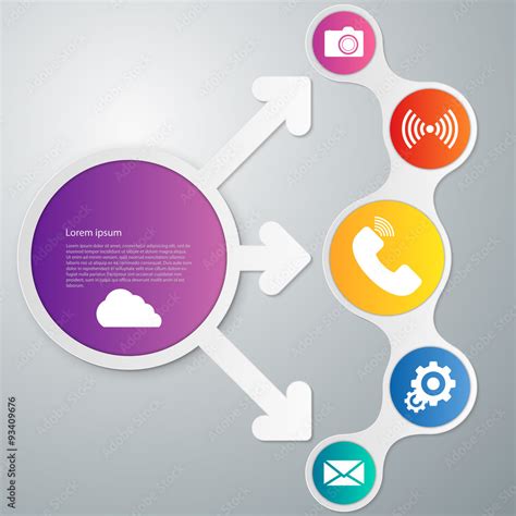 Vector illustration infographics circle arrow. Stock Vector | Adobe Stock