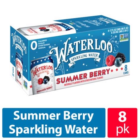 Waterloo Summer Berry Sparkling Water 8pk 12 Fl Oz Cans 8 Pk 12