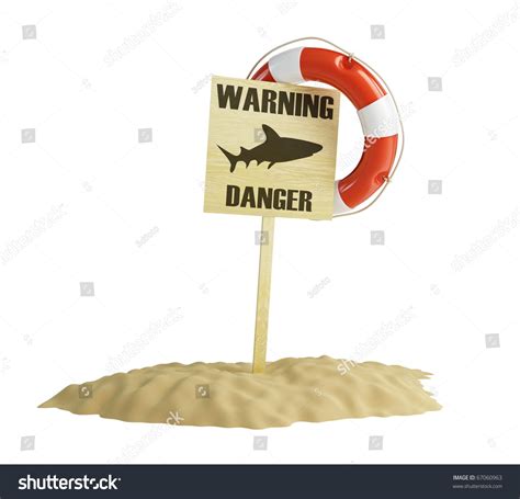 Warning About Danger Form Shark On Stock Illustration 67060963