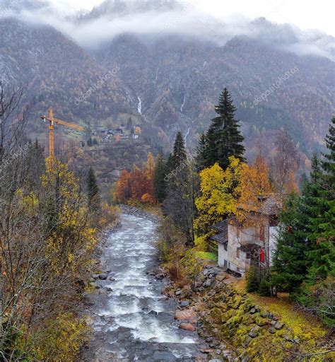 Autumn landscape in the Alps — Stock Photo © sergioz #86527188