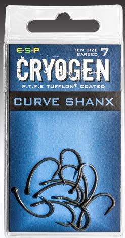 ESP Cryogen Curve Shanx Hooks Barbed Short Ferry Angling