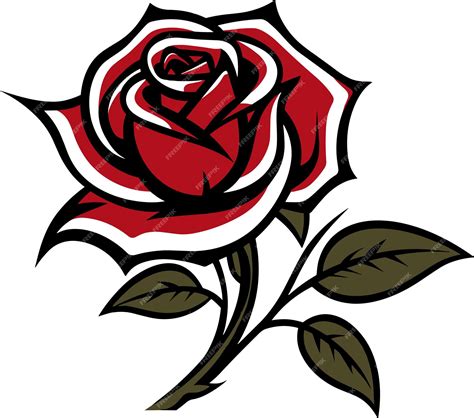 Premium Vector | Vector illustration of rose for tattoo design logo and ...