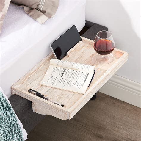 Solid Wood Bedside Organiser For Bunk Bed Table Clip On Bed Shelf