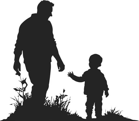 Flat Design Father And Son Silhouette 44805747 Vector Art At Vecteezy