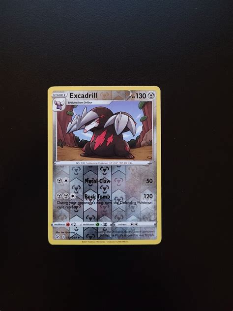 Excadrill Pok Mon Tcg Fusion Strike Reverse Holo Near Mint Ebay