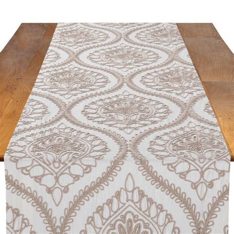 Liv Taupe Table Runner Linen Rentals Wedding Table Linen Runners