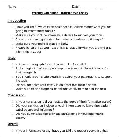 How To Write A Informative Essay