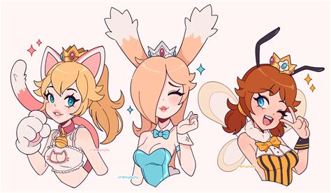 Princess Peach Rosalina And Princess Daisy Mario Drawn By Cremanata