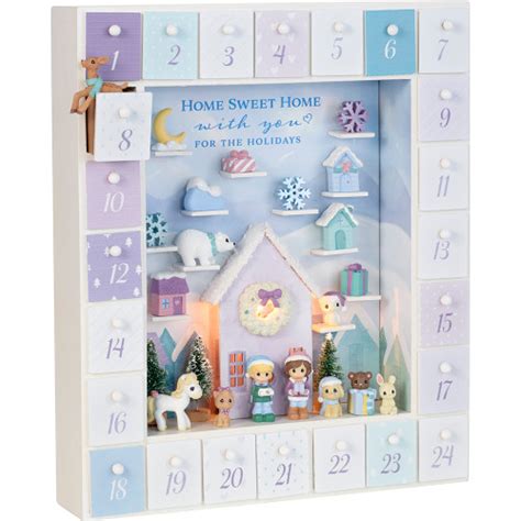 Precious Moments 201407 Winter Moments LED Wood/Resin Advent Calendar