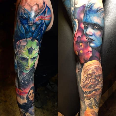 Mass Effect Sleeve By Jeff Hubbard At Revolution Ink In Pelham Alabama Mass Effect Tattoo