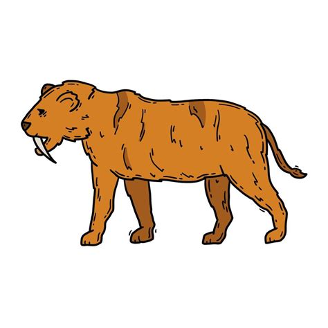 Saber Tooth Cat Drawing