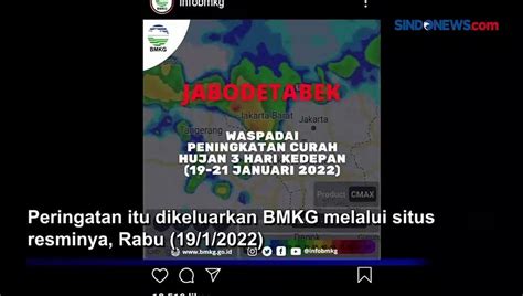 Bmkg Prediksi Cuaca Ekstrem 3 Hari Ke Depan Di Jabodetabek Video