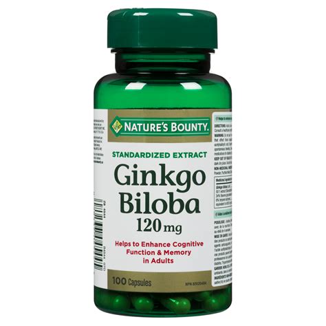 Nature S Bounty Ginkgo Biloba 120 Mg 100 Capsules Weshine Ca Health And Beauty Personal