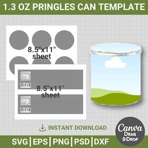 Oz Pringles Can Labels Template Pringles Wrap Blank Template Diy