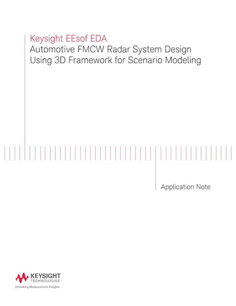 Fmcw Radar System Design Using Scenario Modeling Pdf Asset Page Keysight