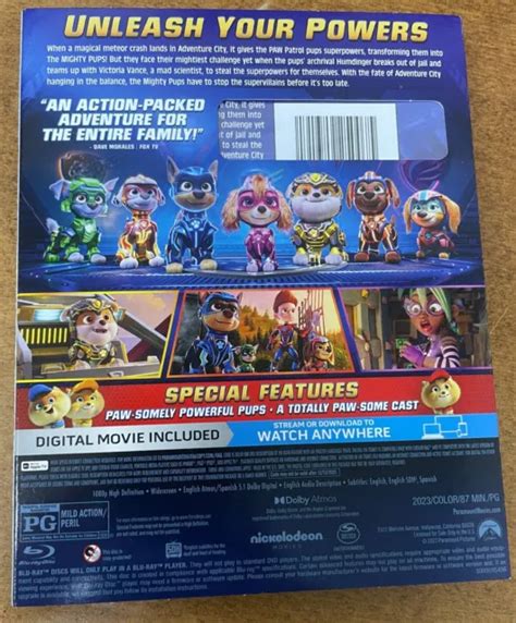 Paw Patrol The Mighty Movie Blu Ray Digital Code New Sealed