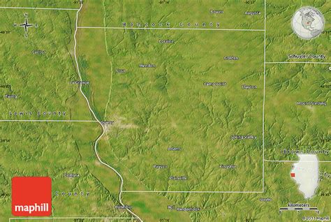 Satellite Map of Adams County