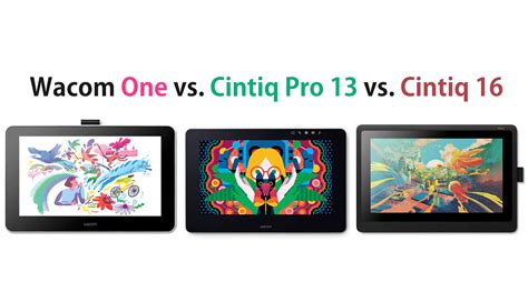 Wacom One vs Cintiq Pro 13 vs Cintiq 16 - My Tablet Guide