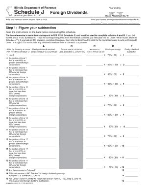 Fillable Online Tax Illinois Illinois Department Of Revenue Schedule J