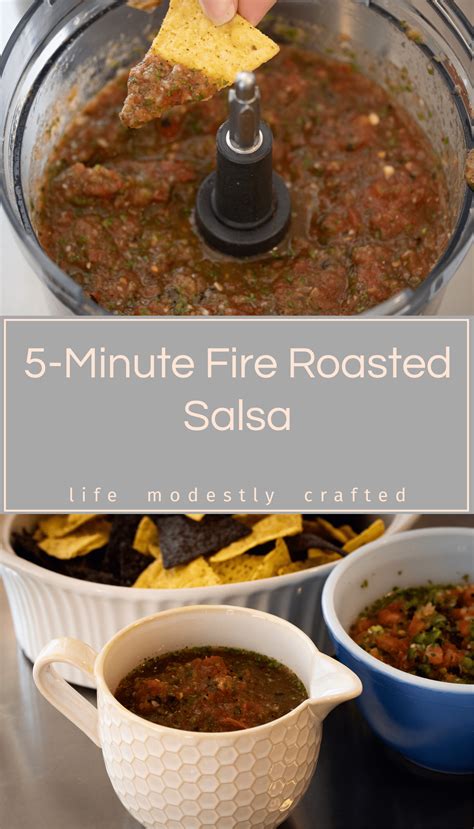 5 Minute Fire Roasted Salsa Recipe Life Modestly Crafted