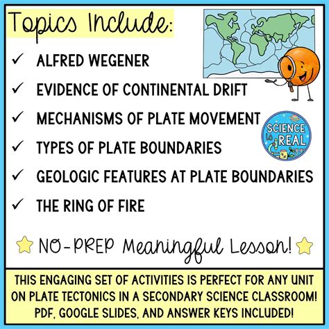 Plate Tectonics Reading Comprehension Worksheets Science Is Real