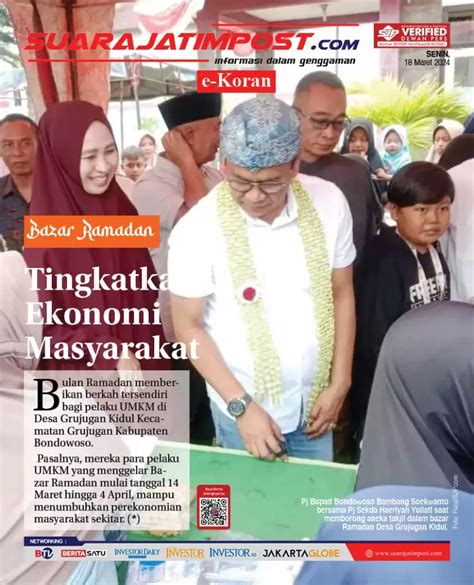 EKoran Edisi Senin 18 Maret 2024 Suara Jatim Post