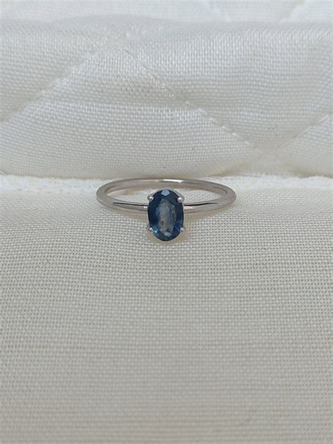 Natürliche blaue Saphir Ring 925 Sterling Silber Ring Etsy