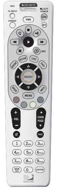 DirecTV Universal Remote Control User Guide