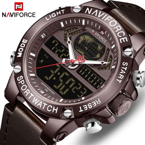 Naviforce relógio masculino impermeável relógio de pulso esportivo