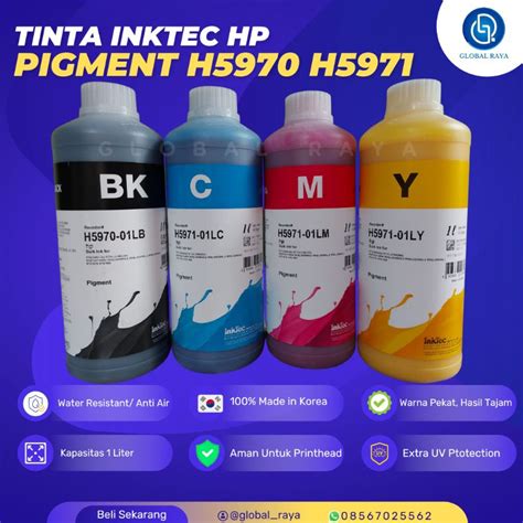 Jual TINTA PIGMENT INKTEC HP H5970 01 BLACK Shopee Indonesia