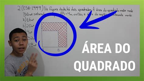 Área Do Quadrado Iii Exercício 2 Youtube