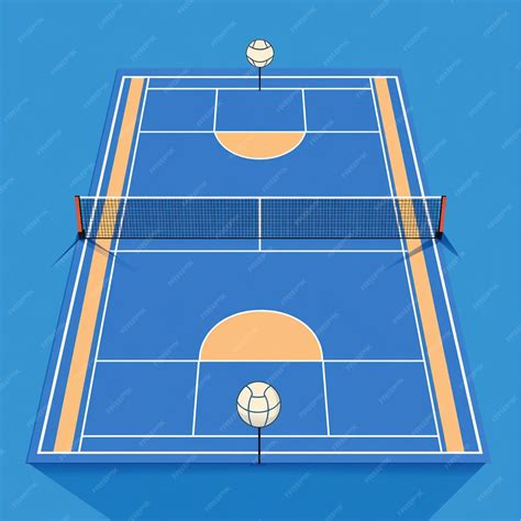 Vector volleyball court dimensions size guide | Premium AI-generated image