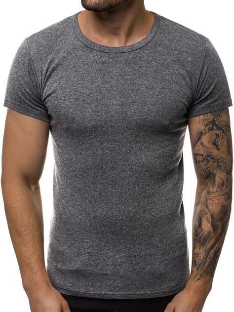 Camiseta De Hombre Gris Oscuro Ozonee Jsnb003 Ozonee