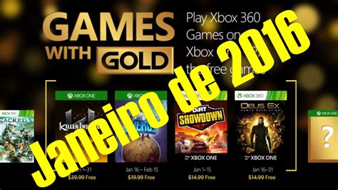 Games With Gold Jogos Grátis na Live Janeiro de 2016 GWG YouTube