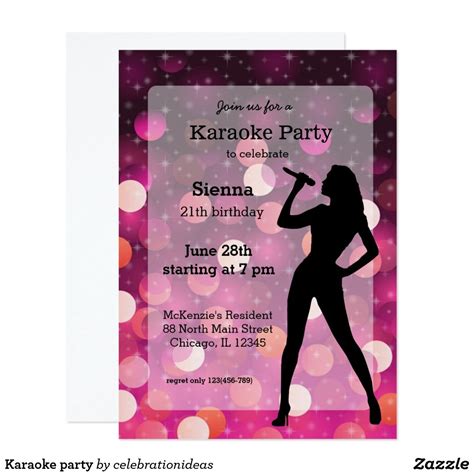 Editable Adult Karaoke Party Invitation Birthday Invitation Digital Photo Invite Black Gold